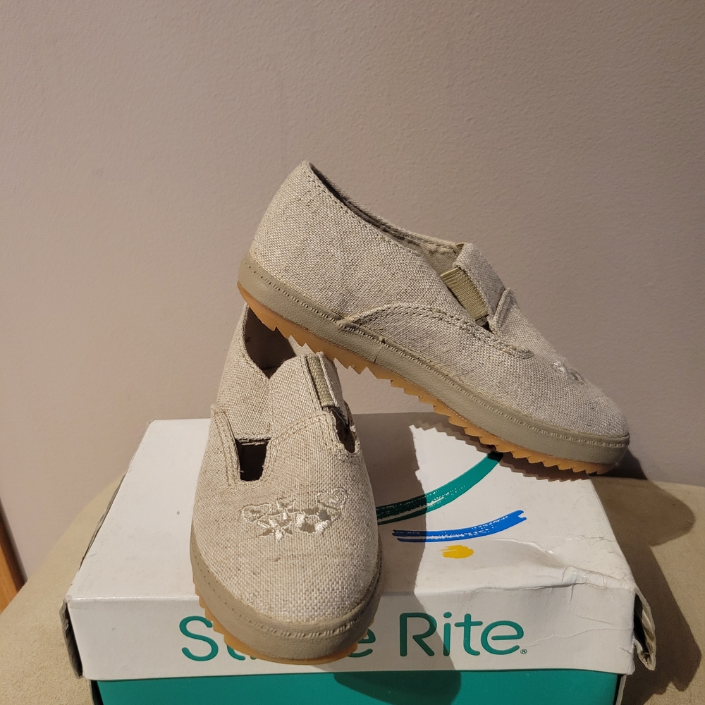 Stride Rite Kids Beige Slip-On Shoes